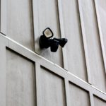 Exterior lighting and siding up close Montvale VA