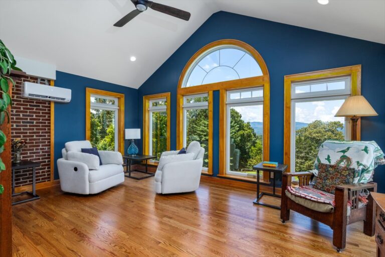 Home addition in Buchanan, VA - living room overlooking mountains