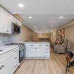 Roanoke basement remodel kitchen and living area